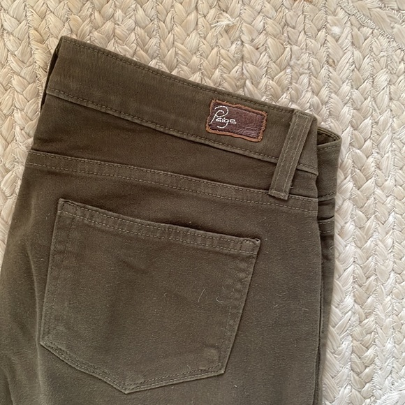 Paige Denim Peg Skinny Fir Green, army green, skinny Jean, size 27 - Picture 7 of 7